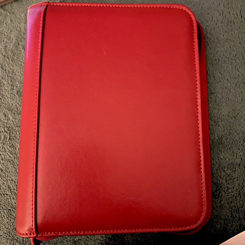 Franklin Covey Red Leather Classic Planner